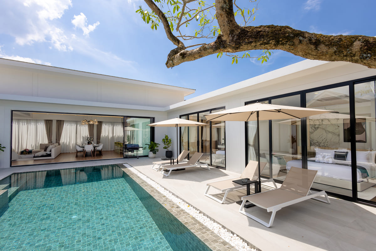Pool terrace at Le Da Villas