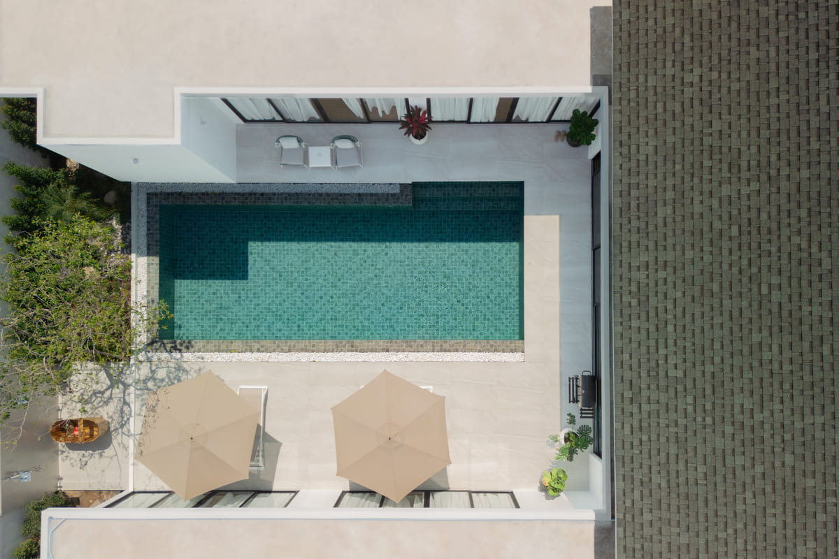 Drone view of Le Da Villas